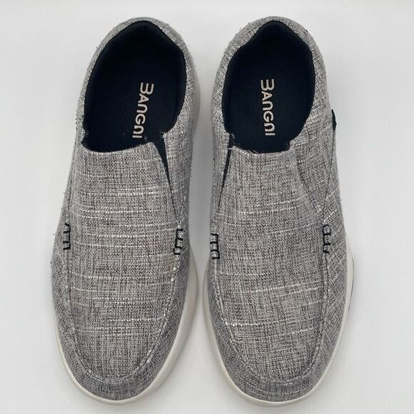 ORTHOCOMFOOT Boat Shoes Mens Size 12 Heather Gray Slip-On Loafers Comfort Canvas - Picture 2 of 16